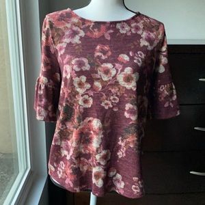 Moa Moa L ladies top flared 3/4 sleeves